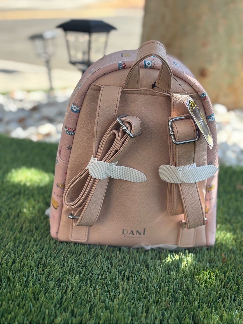 FRIENDS Pink Mini Backpack with Icon Pattern - Picture 2 of 3